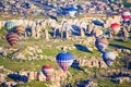 Colorful Hot Air Balloons over Cappadocia Turkey Royalty Free Stock Photo